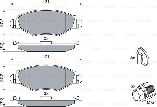 BOSCH 0 986 494 039 - Set placute frana,frana disc aaoparts.ro