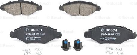 BOSCH 0 986 494 039 - Set placute frana,frana disc aaoparts.ro