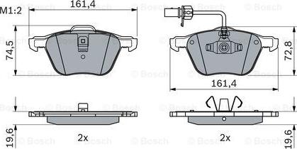 BOSCH 0 986 494 035 - Set placute frana,frana disc aaoparts.ro