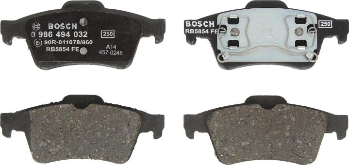 BOSCH 0 986 494 032 - Set placute frana,frana disc aaoparts.ro