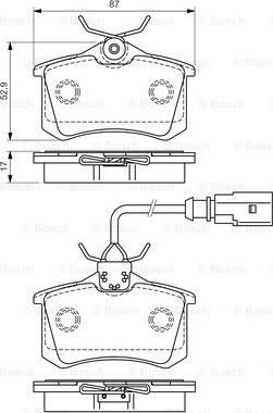 BOSCH 0 986 494 025 - Set placute frana,frana disc aaoparts.ro