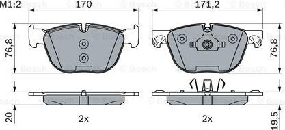 BOSCH 0 986 494 191 - Set placute frana,frana disc aaoparts.ro