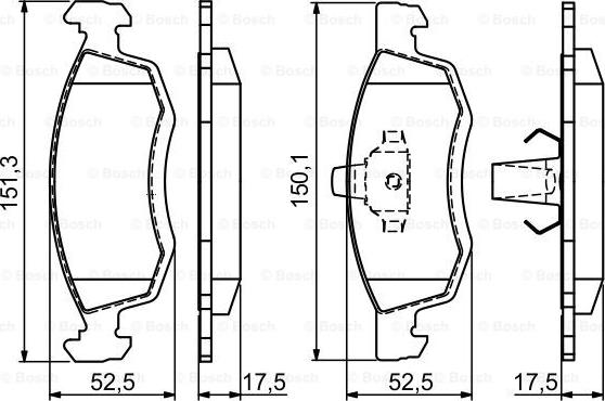 BOSCH 0 986 494 197 - Set placute frana,frana disc aaoparts.ro