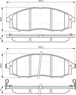 BOSCH 0 986 494 152 - Set placute frana,frana disc aaoparts.ro