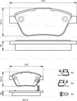 BOSCH 0 986 494 157 - Set placute frana,frana disc aaoparts.ro