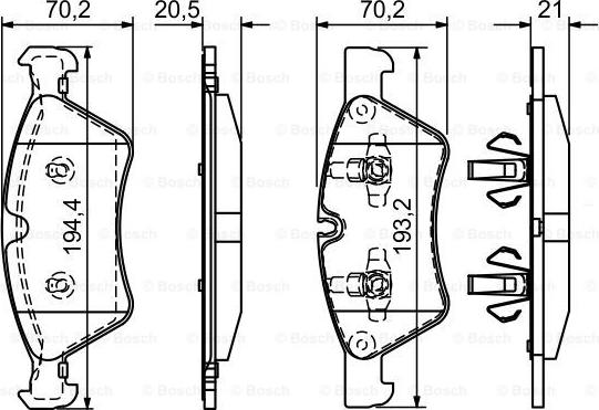 BOSCH 0 986 494 165 - Set placute frana,frana disc aaoparts.ro