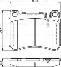 BOSCH 0 986 494 166 - Set placute frana,frana disc aaoparts.ro