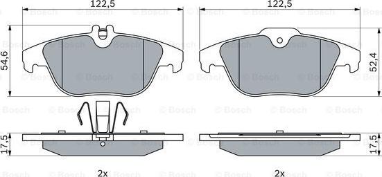 BOSCH 0 986 494 162 - Set placute frana,frana disc aaoparts.ro