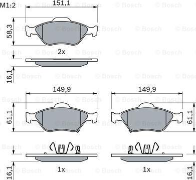 BOSCH 0 986 494 101 - Set placute frana,frana disc aaoparts.ro