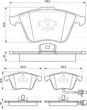 BOSCH 0 986 494 103 - Set placute frana,frana disc aaoparts.ro