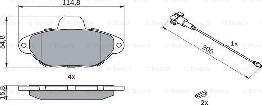 BOSCH 0 986 494 115 - Set placute frana,frana disc aaoparts.ro