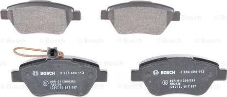 BOSCH 0 986 494 113 - Set placute frana,frana disc aaoparts.ro