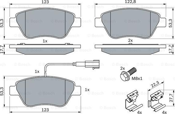 BOSCH 0 986 494 113 - Set placute frana,frana disc aaoparts.ro