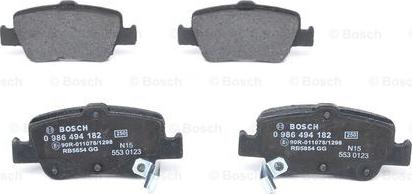 BOSCH 0 986 494 182 - Set placute frana,frana disc aaoparts.ro