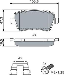 BOSCH 0 986 494 126 - Set placute frana,frana disc aaoparts.ro