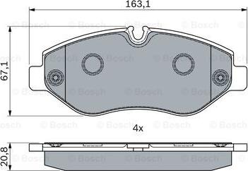 BOSCH 0 986 494 121 - Set placute frana,frana disc aaoparts.ro