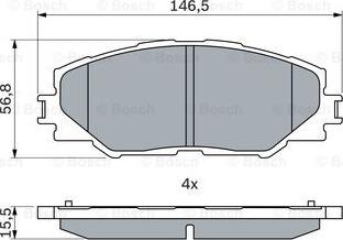 BOSCH 0 986 494 174 - Set placute frana,frana disc aaoparts.ro