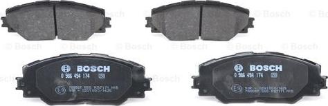 BOSCH 0 986 494 174 - Set placute frana,frana disc aaoparts.ro