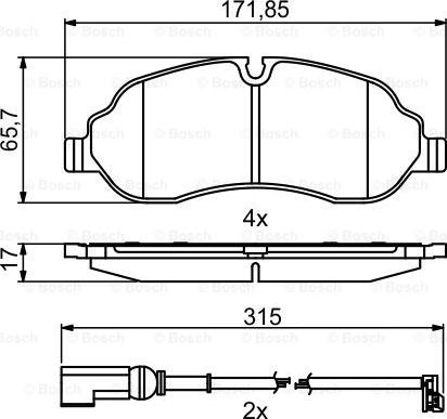 BOSCH 0 986 494 845 - Set placute frana,frana disc aaoparts.ro