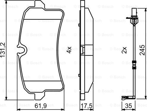 BOSCH 0 986 494 842 - Set placute frana,frana disc aaoparts.ro