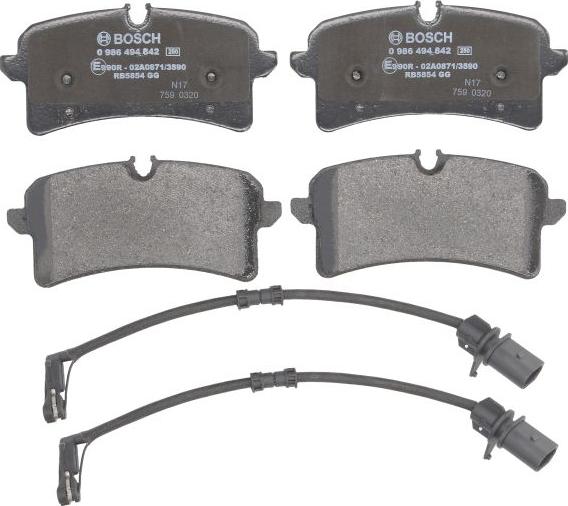 BOSCH 0 986 494 842 - Set placute frana,frana disc aaoparts.ro