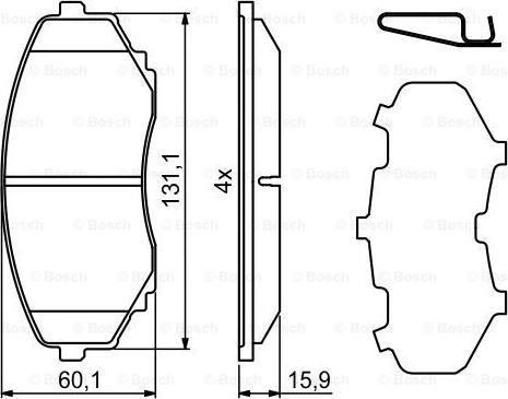 BOSCH 0 986 494 855 - Set placute frana,frana disc aaoparts.ro