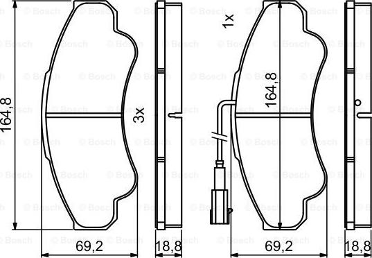 BOSCH 0 986 494 850 - Set placute frana,frana disc aaoparts.ro