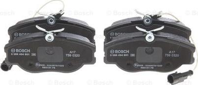 BOSCH 0 986 494 851 - Set placute frana,frana disc aaoparts.ro