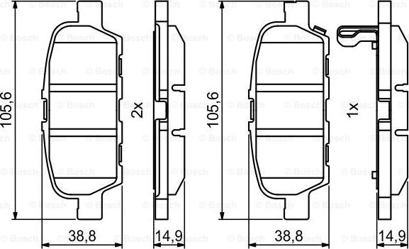 BOSCH 0 986 494 857 - Set placute frana,frana disc aaoparts.ro