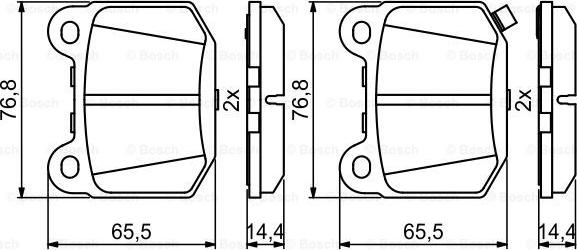 BOSCH 0 986 494 865 - Set placute frana,frana disc aaoparts.ro