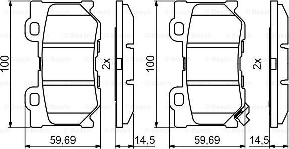 BOSCH 0 986 494 863 - Set placute frana,frana disc aaoparts.ro