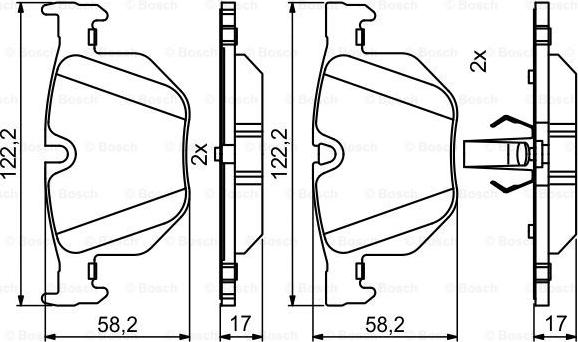 BOSCH 0 986 494 862 - Set placute frana,frana disc aaoparts.ro