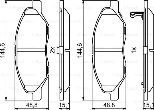 BOSCH 0 986 494 867 - Set placute frana,frana disc aaoparts.ro