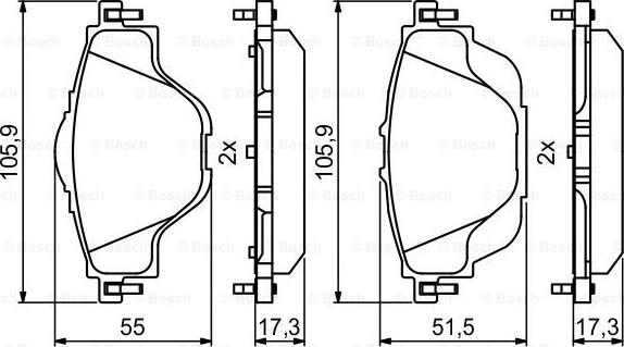 BOSCH 0 986 494 805 - Set placute frana,frana disc aaoparts.ro