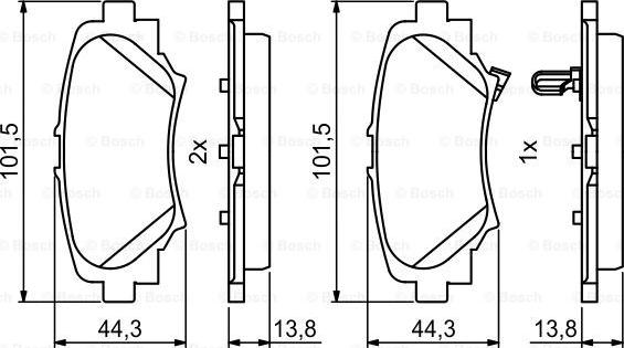 BOSCH 0 986 494 803 - Set placute frana,frana disc aaoparts.ro