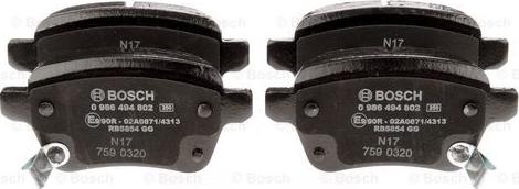 BOSCH 0 986 494 802 - Set placute frana,frana disc aaoparts.ro