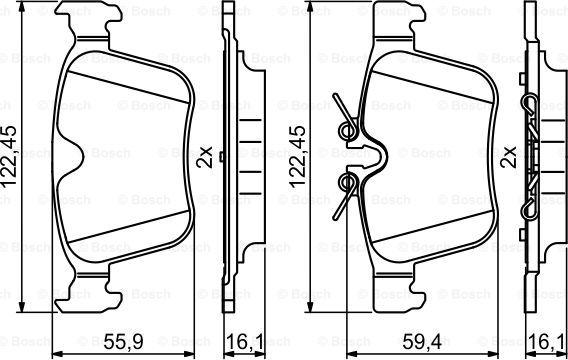 BOSCH 0 986 494 819 - Set placute frana,frana disc aaoparts.ro