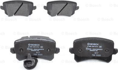 BOSCH 0986494814 - Set placute frana,frana disc aaoparts.ro