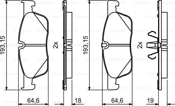 BOSCH 0 986 494 818 - Set placute frana,frana disc aaoparts.ro