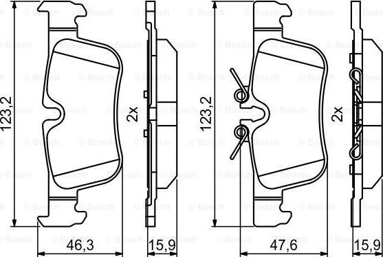 BOSCH 0 986 494 812 - Set placute frana,frana disc aaoparts.ro