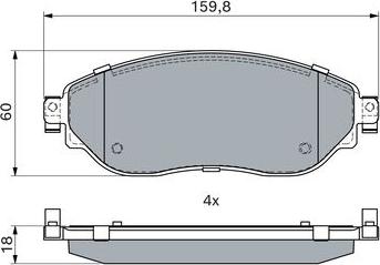 BOSCH 0 986 494 817 - Set placute frana,frana disc aaoparts.ro