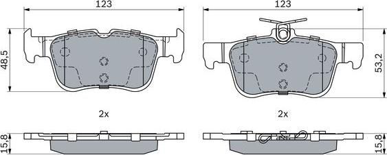 BOSCH 0 986 494 888 - Set placute frana,frana disc aaoparts.ro