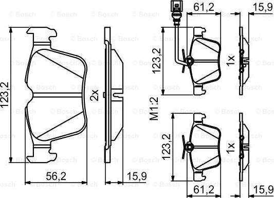 BOSCH 0 986 494 835 - Set placute frana,frana disc aaoparts.ro