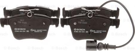 BOSCH 0 986 494 835 - Set placute frana,frana disc aaoparts.ro