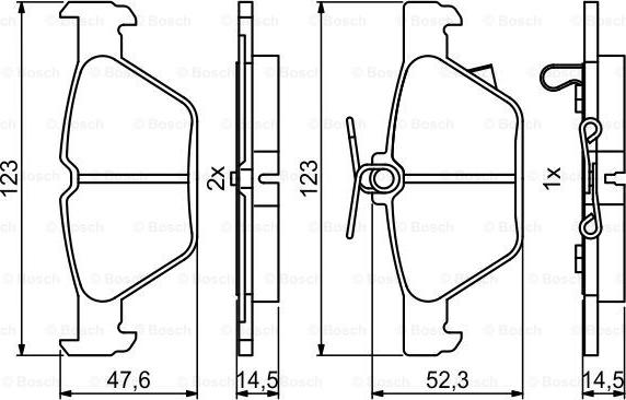 BOSCH 0 986 494 836 - Set placute frana,frana disc aaoparts.ro