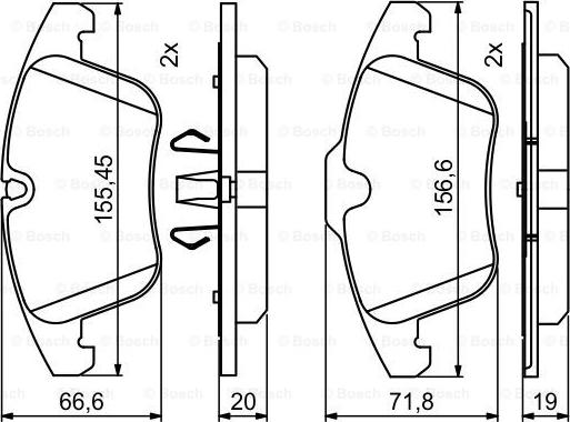 BOSCH 0 986 494 830 - Set placute frana,frana disc aaoparts.ro