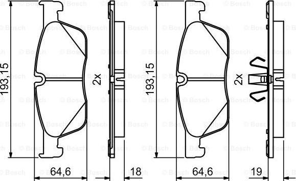 BOSCH 0 986 494 831 - Set placute frana,frana disc aaoparts.ro