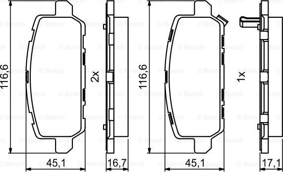 BOSCH 0 986 494 838 - Set placute frana,frana disc aaoparts.ro