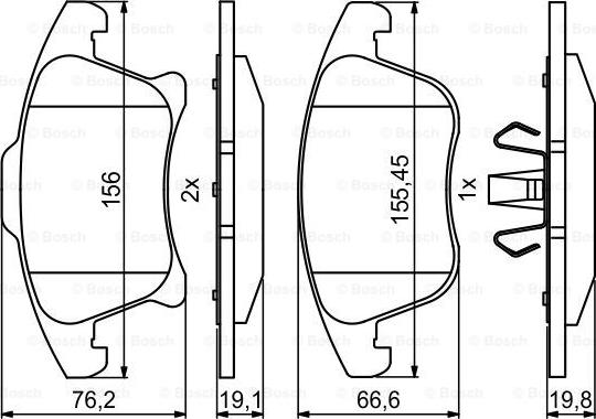 BOSCH 0 986 494 837 - Set placute frana,frana disc aaoparts.ro