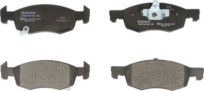 BOSCH 0 986 494 824 - Set placute frana,frana disc aaoparts.ro